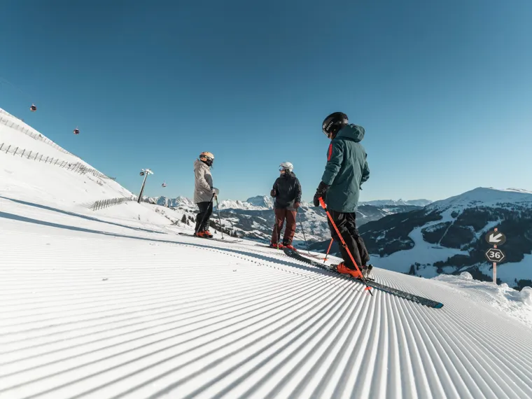 frisch präparierte Piste 