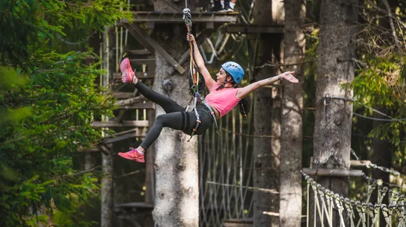 Fun for young and old alike in the high ropes course