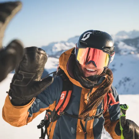 Skifahren in den Alpen