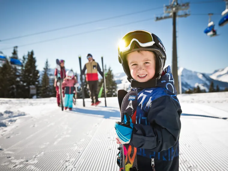 Skikurs mit der Familie