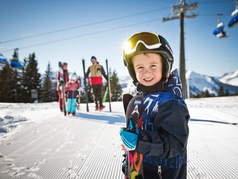 Skikurs mit der Familie