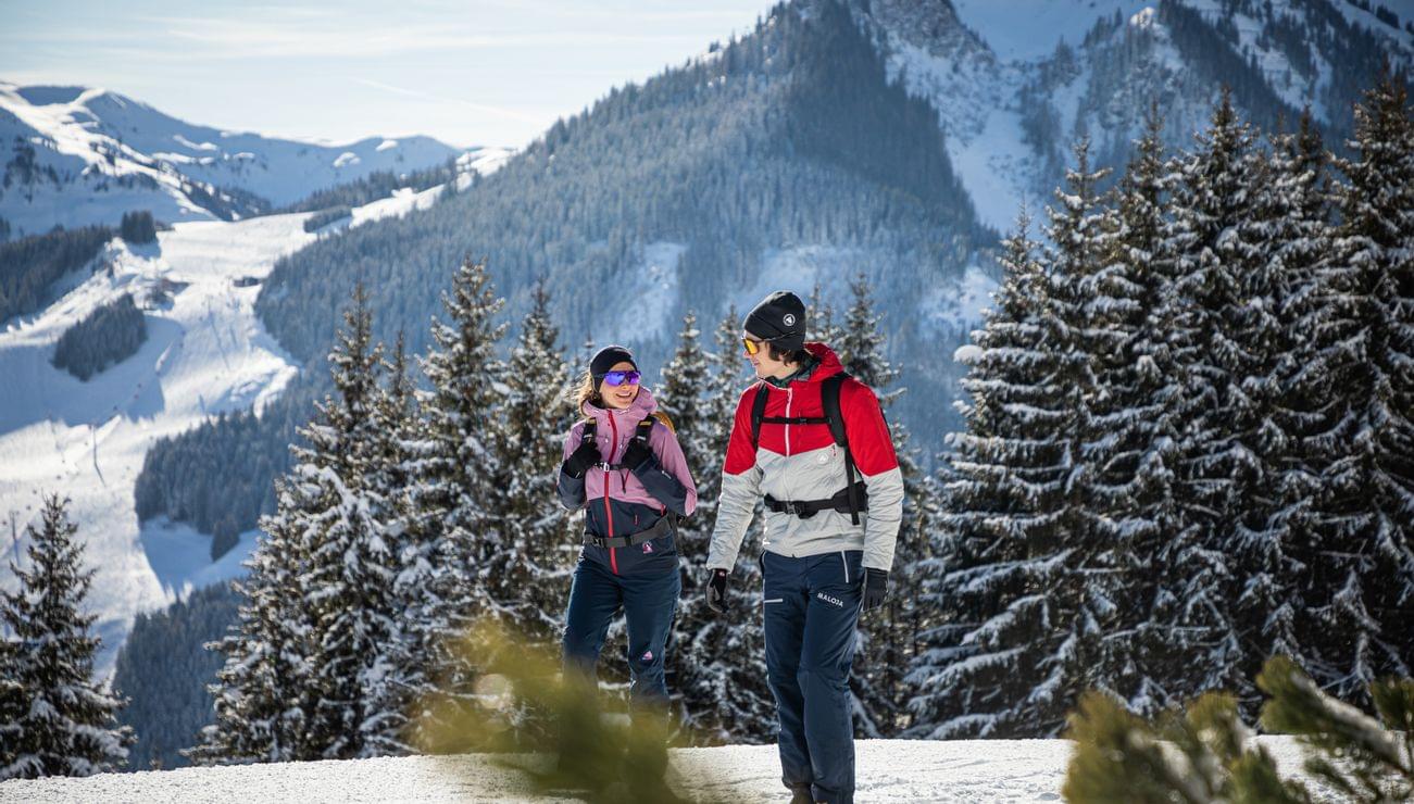 Mit den Schneeschuhen in Saalbach unterwegs