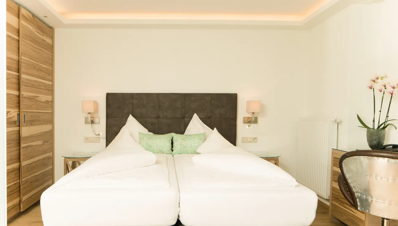 gemütliches Bett im Doppelzimmer Superior 
