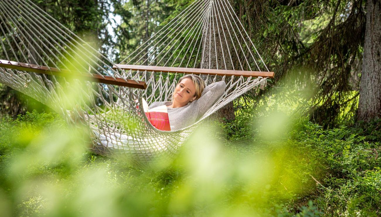 Waldwellness in Hängematten