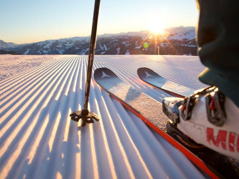 Bestens präparierte Pisten im Skigebiet Saalbach