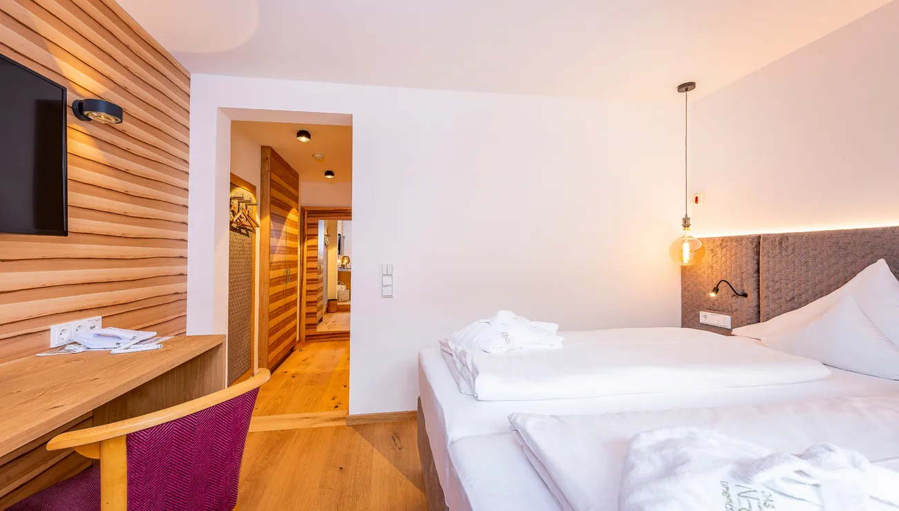 Aufteilung vom Doppelzimmer Bergblick im Hotel das Neuhaus